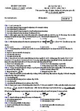 Đề ôn tập số 3 môn Vật lý Lớp 12 - Mã đề 201 - Sở giáo dục và đào tạo Bắc Ninh